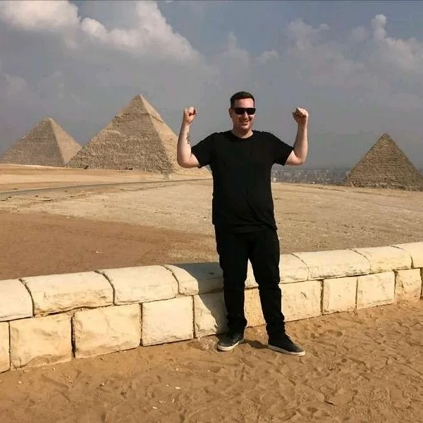 Shafaet at the pyramids in Egypt